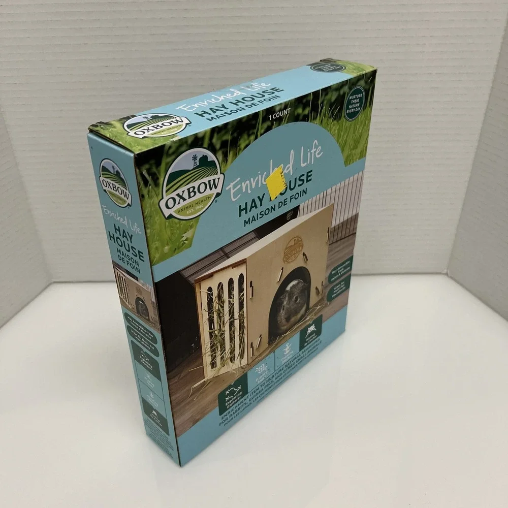 NEW! Oxbow Enriched Life Hay House for Bunny Rabbits, Guinea Pigs, Chinchillas